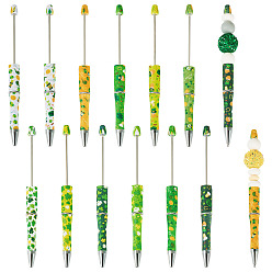 (52) Непрозрачная лаванда 12 шт. 12 стили пластиковые ручки с бусинами на тему Дня Святого Патрика, шариковая ручка, для персонализированной ручки своими руками с ювелирной бусинкой, разноцветные, 147~150x11.5 мм, 1 шт / стиль