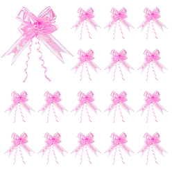 Pink Пластиковые бантики, подарочная лента для свадьбы, дня рождения или украшения автомобиля, розовые, 750x50x1 мм