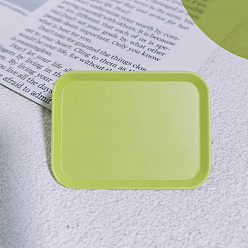Зелено-Желтый Модель прямоугольного лотка для хранения из сплава с распылительной печатью, аксессуары для домашнего кукольного домика с микро-ландшафтом, притворяясь опорными украшениями, зеленый желтый, 51x38x3 мм