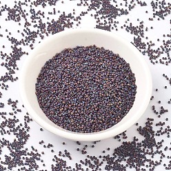 (DB0884) Matte Opaque Dark Gray AB MIYUKI Delica Beads, Cylinder, Japanese Seed Beads, 11/0, (DB0884) Matte Opaque Dark Gray AB, 1.3x1.6mm, Hole: 0.8mm, about 2000pcs/bottle, 10g/bottle