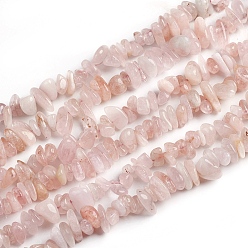 Морганит Природные морганит нитей бисера, класс А, чип, 1.5~4.5x6.5~11.5 мм, отверстие : 1 мм, о 80~81 cm