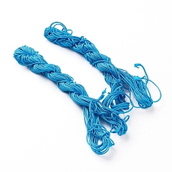 Озёрно--синий Нейлоновая нить, нейлоновая нить для плетения браслета, Плут синий, 2 мм, около 13.12 ярдов (12 м) / пачка, 10 расслоения / мешок, около 131.23 ярдов (120 м) / мешок