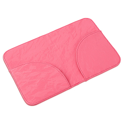 Hot Pink PU Leather Storage Covers, for Holding Both Strandard and Large Mahjong Cards, Hot Pink, 18.8x14.5x1.5cm