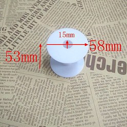 Белый Пластиковые пустые катушки для проволоки, нить шпульки, белые, 5.8x5.3 см, Внутренний диаметр: 1.5 cm