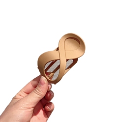 Персиковый Слойка Заколки для волос с когтями из смолы, аксессуары для волос для женщин и девочек, бесконечность, розовые, 43x88 мм