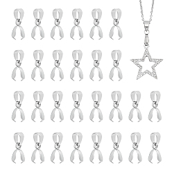 Нержавеющая Сталь Цвет 60шт. 201 нержавеющая сталь подвесные скобы, льда поручительств выбор щепотка, цвет нержавеющей стали, 11x8x3 мм, отверстие : 4x3 мм, штифты : 0.5 мм