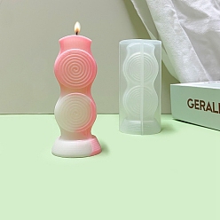 Белый Силиконовые формы для свечей своими руками, пищевой силикон, изготовление украшений, для изготовления свечей, плоско-круглые, белые, 46x98 мм