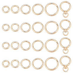 Золотой Легкосплавные пружинные кольца, с поворотными застежками, золотые, 17.5~33.5x4~4.5 мм, отверстие : 10.5~25.5 мм, 5 стили, 4 шт / стиль, 20 шт