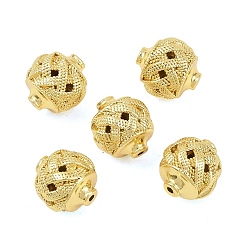 Настоящее золото 18K Латунные бусины, фонарь, реальный 18 k позолоченный, 10x9.5 мм, отверстие : 1 мм