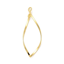 Золотой 925 подвески-коннекторы в виде витых листьев из стерлингового серебра, родий, золотые, 35.5x13x2 мм, отверстие : 1.8 мм