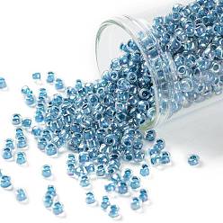 (782) Inside Color AB Crystal/Capri Lined TOHO Round Seed Beads, Japanese Seed Beads, (782) Inside Color AB Crystal/Capri Lined, 8/0, 3mm, Hole: 1mm, about 1110pcs/50g