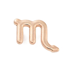 Скорпион Стойки подвески обшивки сплава, без кадмия и без свинца, гальванический никель, 12 созвездие, золотой свет, Скорпион, 11x15.5x5.5 мм, отверстие : 1.8 мм