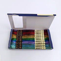 (52) Непрозрачная лаванда 12 мотки 12 цвета 6 мулине для вышивания из металлизированного полиэстера, блестящие нитки для вышивки крестиком для рукоделия, ручная вышивка, браслеты дружбы плетеная веревка, разноцветные, 0.8 мм, около 8.75 ярдов (8 м) / моток, 1 моток/цвет