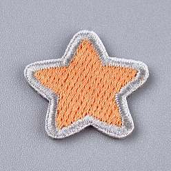Koralle Computergesteuertes Stickstoff selbstklebende wiederverwendbare Patches, Patch aufkleben, für Kinderkleidung, Jacken, Jeans, Rucksäcke, Stern, Koralle, 20x21x2 mm