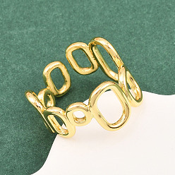 Настоящее золото 18K Латунные кольца-манжеты для женщин, овальные, долговечный, стойки покрытие, реальный 18 k позолоченный, 12.5 мм, регулируемый