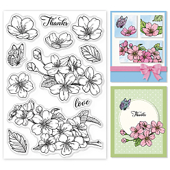 Цветок Пластиковые штампы пвх, для diy scrapbooking, фотоальбом декоративный, изготовление карт, штампы, шаблон сакуры, 16x11x0.3 см