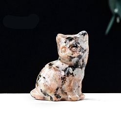 Джаспер Зебра Натуральная розовая скульптура из яшмы зебры, украшения для дисплея, для домашнего офисного стола, кошка, 23x30 мм