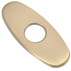 Золотой Овальные заглушки для отверстий для смесителей из нержавеющей стали, опорная плита, золотые, 60x148x9 мм