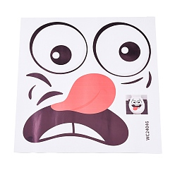 Кокосово-Коричневый Забавные самоклеящиеся ПВХ-наклейки с забавными выражениями лица, наклейки, кокосового коричневый, 300x295x0.2 мм