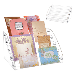 Прозрачный 2 шт. 5-ярусные акриловые подставки для ювелирных изделий, косметический, мелкие предметы, прозрачные, 31x17.8x22.5 см