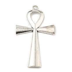 Античное Серебро Сплавочные подвески тибетского стиля, крестик, античное серебро, 53.5x30x3 мм, отверстие : 1.6 мм, 118 шт / 500 г