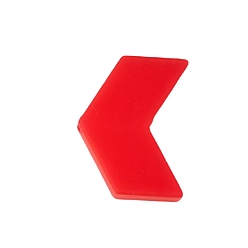 Красный Бусины из пищевого силикона со стрелками, красные, 20x10 мм