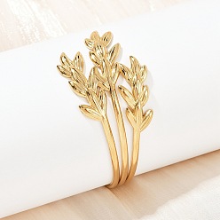 Золотой 304 женские браслеты-манжеты из нержавеющей стали, початок кукурузы, золотые, 1/4 дюйм (0.55 см) ~ 1 дюйм (2.65 см), внутренний диаметр: 2-1/8 дюйм (5.25 см)