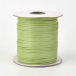 Желто-Зеленый Экологически чистый корейский вощеный шнур из полиэстера, желто-зеленый, 2 мм, о 90yards / рулон (80 м / рулон)