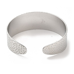 Couleur Acier Inoxydable 304 bracelets manchette larges ouverts en acier inoxydable, bijoux pour femmes, couleur inox, diamètre intérieur: 2-1/4 pouce (5.8 cm)