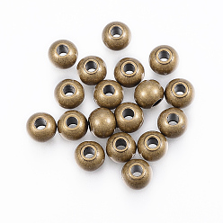 Antique Bronze 304 Stainless Steel Beads, Round, Antique Bronze, 3x2.5mm, Hole: 1.1mm