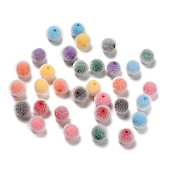 (52) Непрозрачная лаванда Флокированные непрозрачные акриловые бусины, круглые, разноцветные, 8 мм, отверстие : 1.6 мм