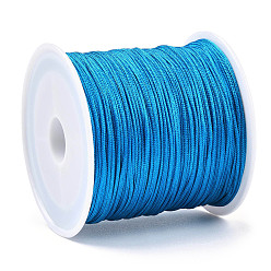 Deep Sky Blue 50 Yards Nylon Chinese Knot Cord, Nylon Jewelry Cord for Jewelry Making, Dodger Blue, 0.8mm