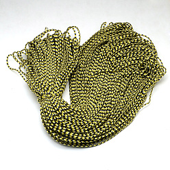 Желтый Полиэфирные и спандексные веревочные веревки, 1 внутреннее ядро, с узорами, для изготовления шнурков для обуви, желтые, 2 мм, около 109.36 ярдов (100 м) / пачка