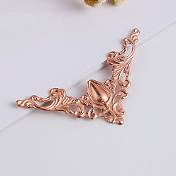 Розовое Золото Железа книга Фотоальбомы пунктов меню папки Защитные уголки, выдолбить, розовое золото , 40~42x57 мм, внутренний диаметр: 4 мм