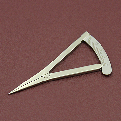 Бежевый Регулируемый разделитель из нержавеющей стали, со шкалой, инструмент для кожевничества, бежевые, 8.5x4.5 см