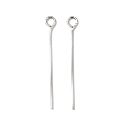 Нержавеющая Сталь Цвет 304 штыри из нержавеющей стали, цвет нержавеющей стали, 26x0.6 мм, отверстие : 1.8 мм, 100 шт / комплект