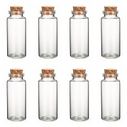 Прозрачный Стеклянная банка стеклянные бутылки шарик контейнеры, с пробкой, бутылка желаний, прозрачные, 7x3 см, отверстия: 1.7 cm, емкость: 49 мл (1.65 жидких унций)