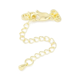 Настоящее золото 14K Карабин-лобстеры, латунные, без кадмия, без никеля и без свинца, с концевыми цепями, реальный 14 k позолоченный, 76 мм