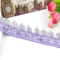 Flieder Polyesterband, Kleidungsornament, Vorhang Dekoration, Flieder, 1 Zoll (25 mm), ungefähr 18yard/pc