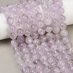 Аметист Нити бусин из натурального лавандового аметиста, круглые, 10~10.5 мм, отверстие : 0.8 мм, около 37 шт / нитка, 15.16''~15.35'' (38.5~39 см)