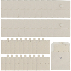 Фора 20шт. мешочки для украшений из микрофибры, с 20шт. карточек для демонстрации ювелирных изделий из микрофибры, для кольца колье серьги браслет ювелирные изделия, квадратный, оранжевые, 7.7x8.2x0.15~0.8 см