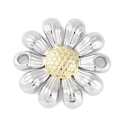 Золотой & Цвет Нержавеющей Стали 304 подвески для соединителей из нержавеющей стали, подсолнечник, золотые и нержавеющая сталь цвет, 14x2 мм, отверстие : 1.2 мм
