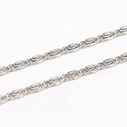 Нержавеющая Сталь Цвет Устойчивые к потускнению 304 цепи из нержавеющей стали Lumachina, несварные, цвет нержавеющей стали, ссылка: 6x2.6x1.2 mm