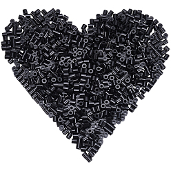 Черный 1000шт PE DIY плавкие бусины плавкие бусины сменные стержни, трубка, чёрные, 5x5 мм, отверстие : 3 мм