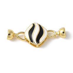 Настоящее золото 18K Застежки-застежки из латуни с эмалью, без свинца и без кадмия, долговечный, стойки покрытие, квадратный, реальный 18 k позолоченный, 39 мм