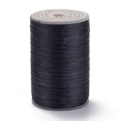 Серый Круглая вощеная нить из полиэстера, микро шнур макраме, витой шнур, для шитья кожи, серые, 0.3~0.4 мм, около 174.98 ярдов (160 м) / рулон