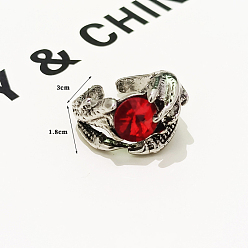 Body Ретро сплав с регулируемыми манжетами из смолы, античное серебро, тело, 18 мм, внутренний диаметр: регулируемый