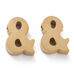 Золотой Ионное покрытие (ip) 304 брелоки из нержавеющей стали, Марк &, золотые, 10x7.7x3 мм, отверстие : 1.6 мм