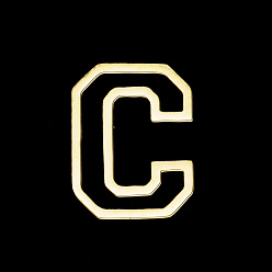 Letter C Вакуумное покрытие pvd 201 подвески из нержавеющей стали, лазерная резка, буквы, без отверстия , letter.c, 12x9x1 мм