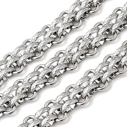 Нержавеющая Сталь Цвет 304 из нержавеющей стали цепи сетки, несварные, с катушкой, цвет нержавеющей стали, 10x4.5 мм